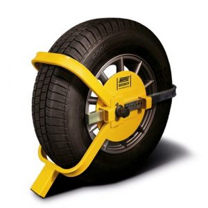 SECURITY - WHEELCLAMP 13"-17" 215mm MAX Tyre Width