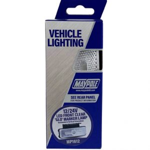 LAMP - IP6K9K 10-30V LED GLO CLEAR FRONT MKR/REF & 24CM CABLE & BKT BK