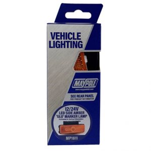 LAMP - IP6K9K 10-30V LED GLO AMBER SIDE MKR/REF & 24CM CABLE & BKT