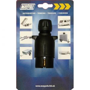 12N 7 PIN BLACK PLASTIC PLUG MALE DP